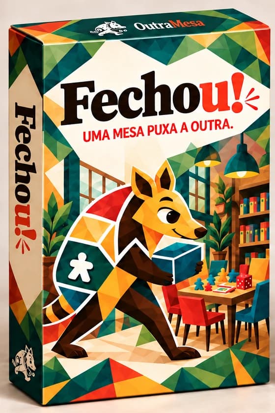 Caixa do Fechou!, com o Tuca levando um jogo pela luderia.